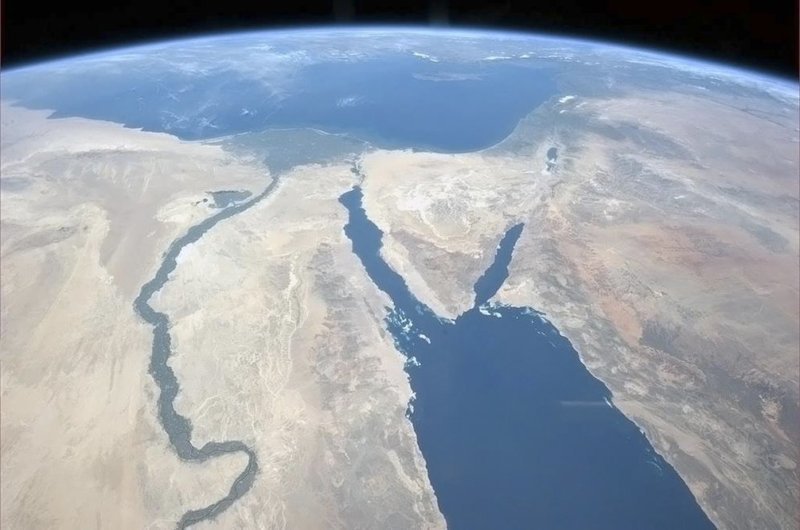 Нил и Синайский полуостров земля, космос, красота, природа, фото