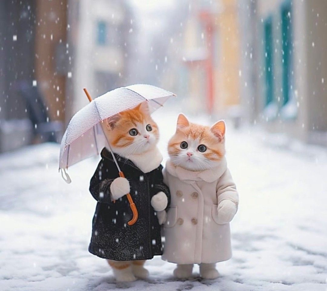 Кошачья зимняя мода 