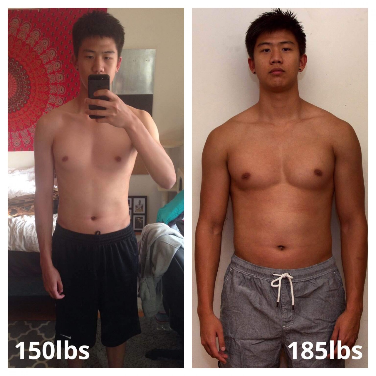 Skinny 150-Pound Bro Lifts For 11 Months Straight, Puts On 18 Pounds Of Mus...