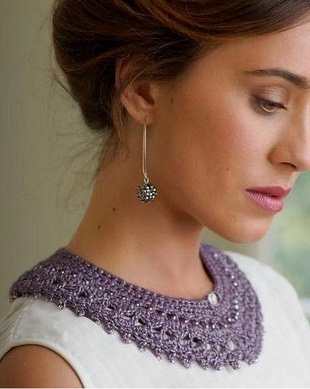 Как связать воротничок крючком