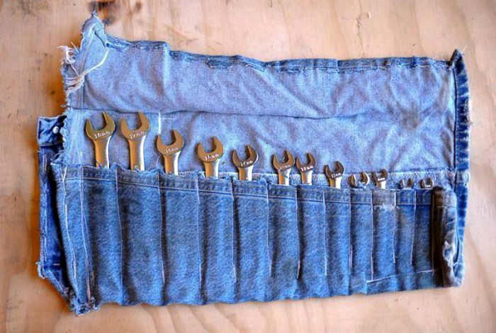 Как из старых джинсов сшить простой чехол для инструментов чтобы, использовать, полотно, части, использоваться, создания, которые, лямки, часть, штанин, также, нечто, чехла, чехол, следует, пуговицы, когда, примеру, интересных, образом