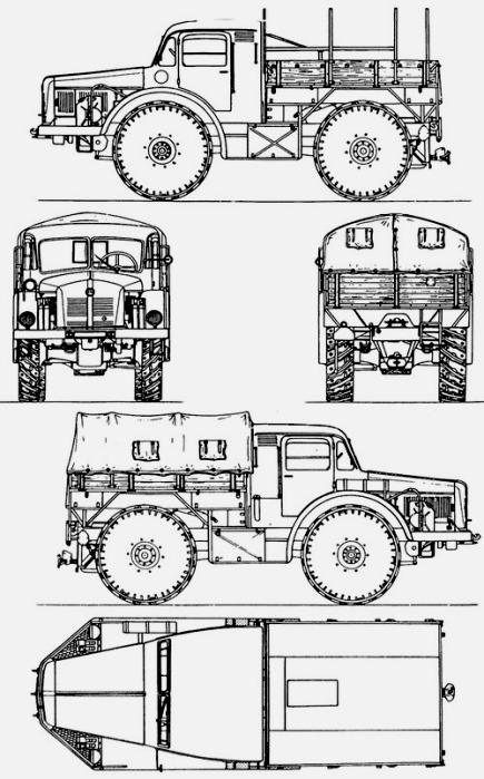 Чертеж вездехода, разработанного Фердинандом Порше. /Фото: the-blueprints.com