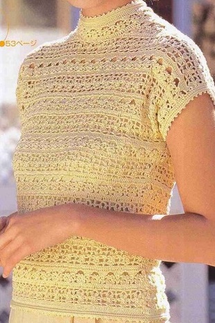 Вязание кружевного топа