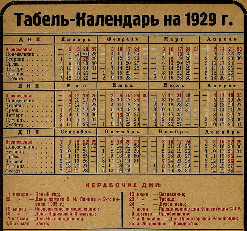 Гуляй, рванина! Календарь на 1925 год