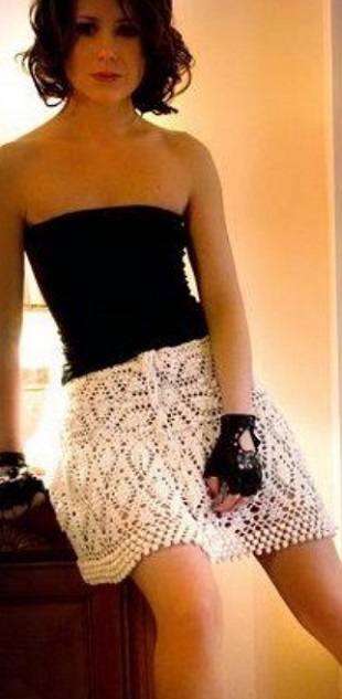 Стильная юбка крючком