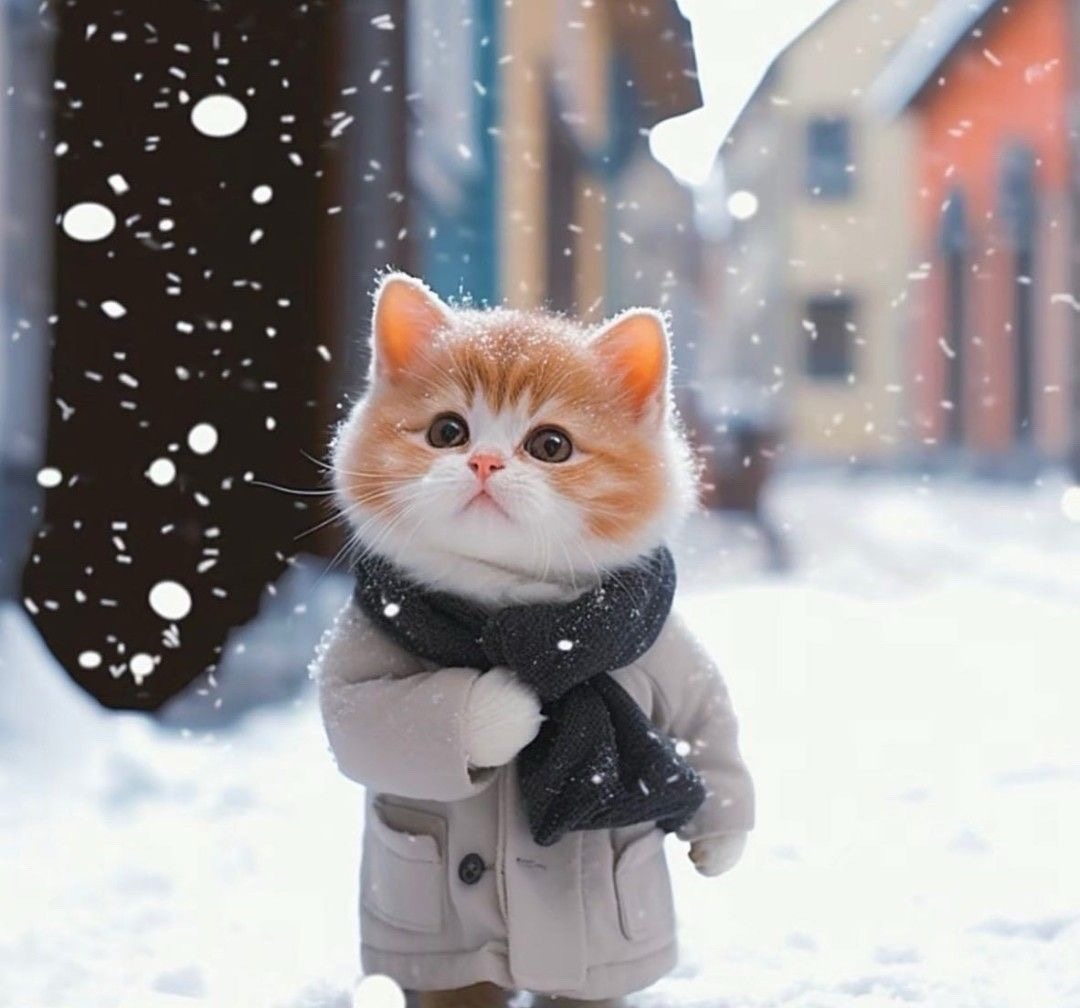 Кошачья зимняя мода