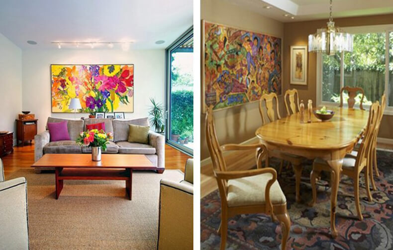 Основные правила подбора картин в интерьер комнаты