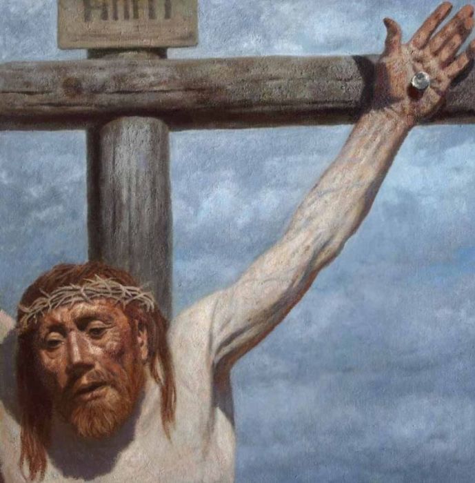 На кресте, 1998 год. Автор: Гелий Коржев. original.jpg#20000775784