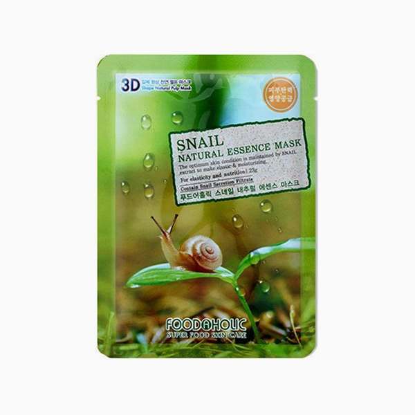 Тканевая маска FoodaHolic Snail Natural Essence 3D Mask, 3D