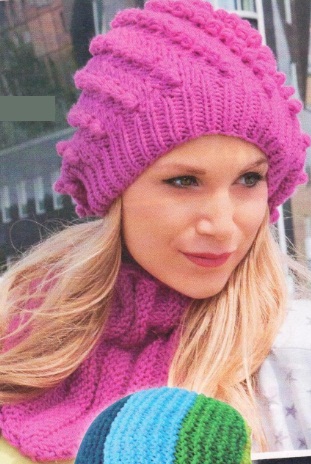 Шапка и платок спицами