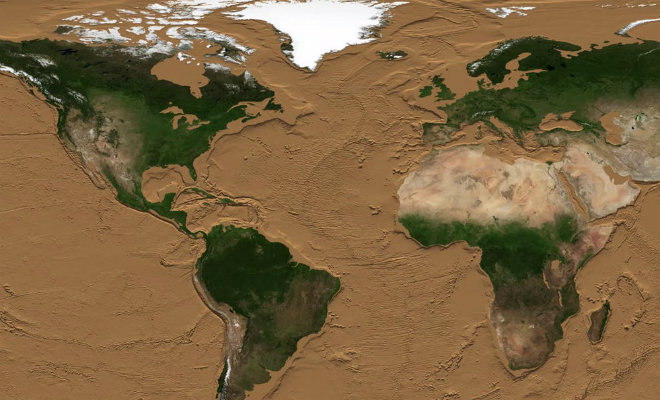 Как будет выглядеть Россия и мир, если уровень океанов упадет на 100 метров: карты прогнозов