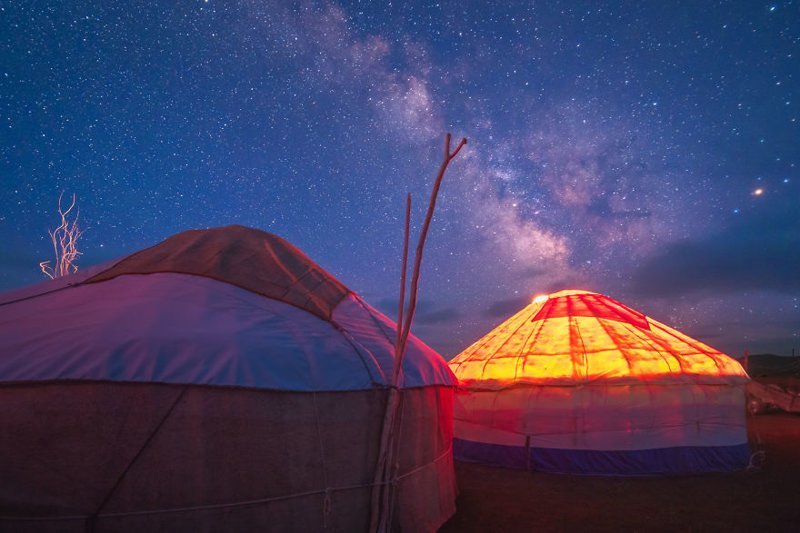 Ночевка в юрте под восхитительным звездным небом Кыргызстан, горы, киргизия, красивые места, ландшафтная фотография, ландшафты, пейзажи, пейзажи природы