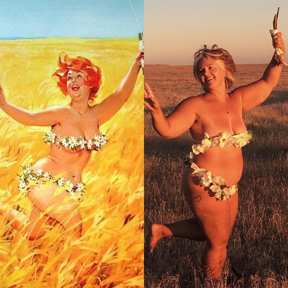Блогерша наплевала на все стандарты и воссоздала пинап-образы, где лишний вес, — это красиво Блогерша наплевала на все стандарты и воссоздала пинап-образы, где лишний вес, — это красиво