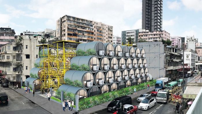 10-метровая квартира в трубе, решившая проблему жилья в Гонконге Гонконг,интерьер и дизайн,квартира,модульное жилье,технологии строительства