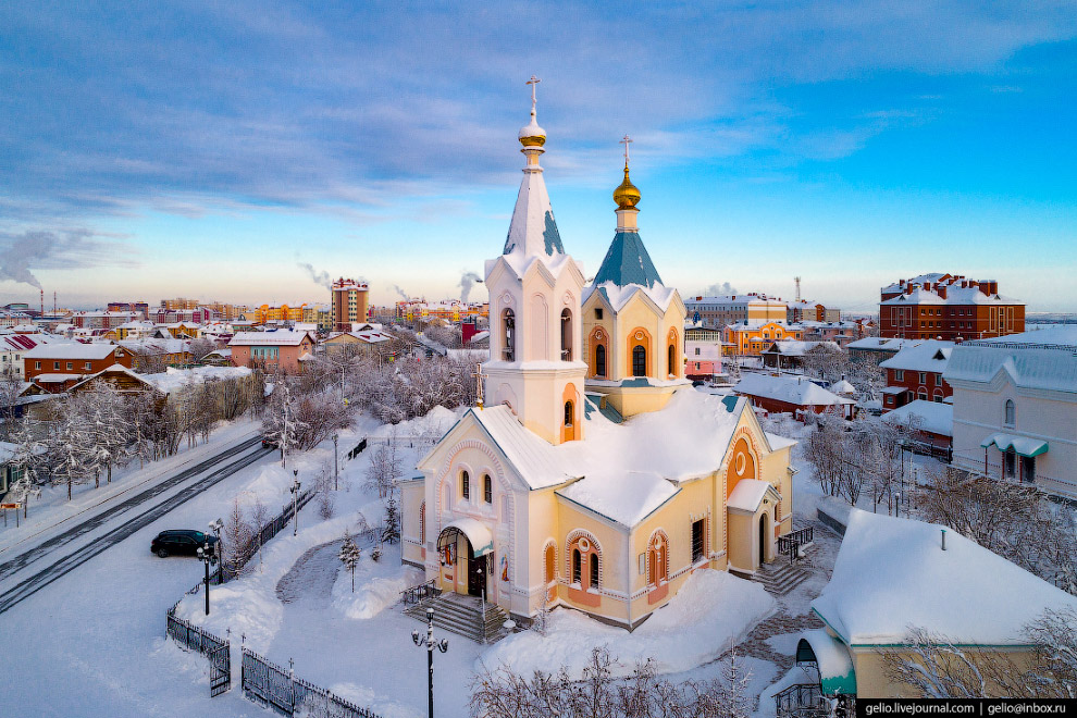 Салехард с высоты: город на полярном круге Путешествия