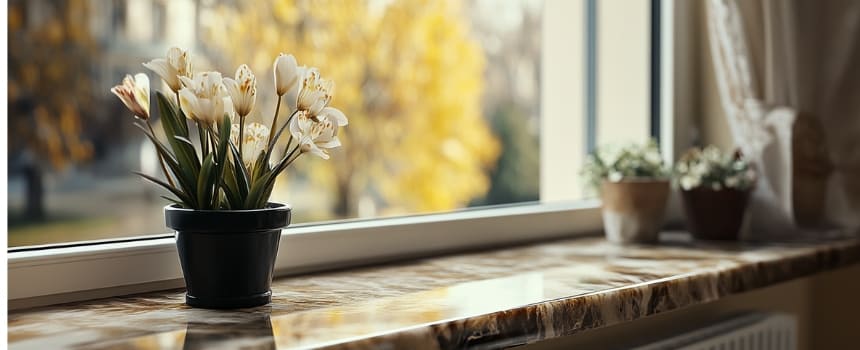 Подоконник из мрамора