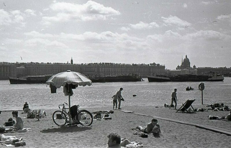Санкт-Петербург СССР, пляж, ретроспектива