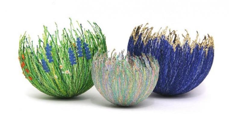 Необычная и завораживающая 3D вышивка от Анне Ханиман вышивка,идеи и вдохновение,мастерство,творчество
