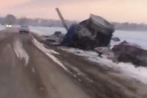 В Касимовском районе Рязанской области столкнулись два большегруза