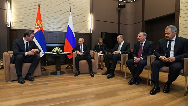 Путин с президентом сербии