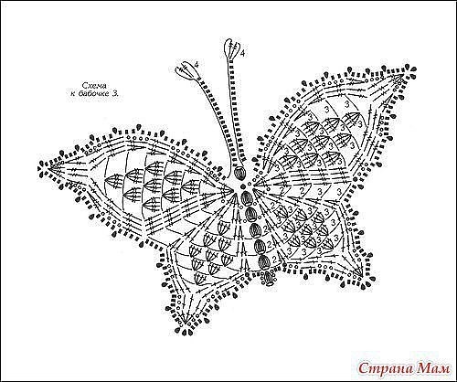 Бабочки крючком вязание крючком,рукоделие,своими руками,сделай сам