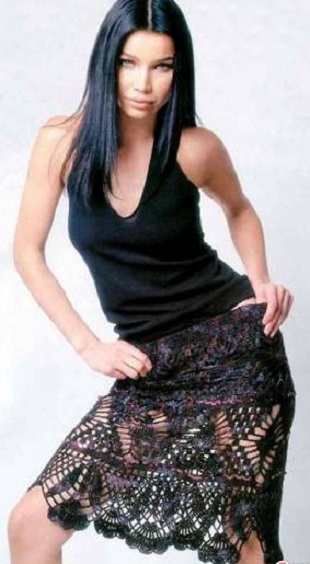 Нарядная юбка крючком