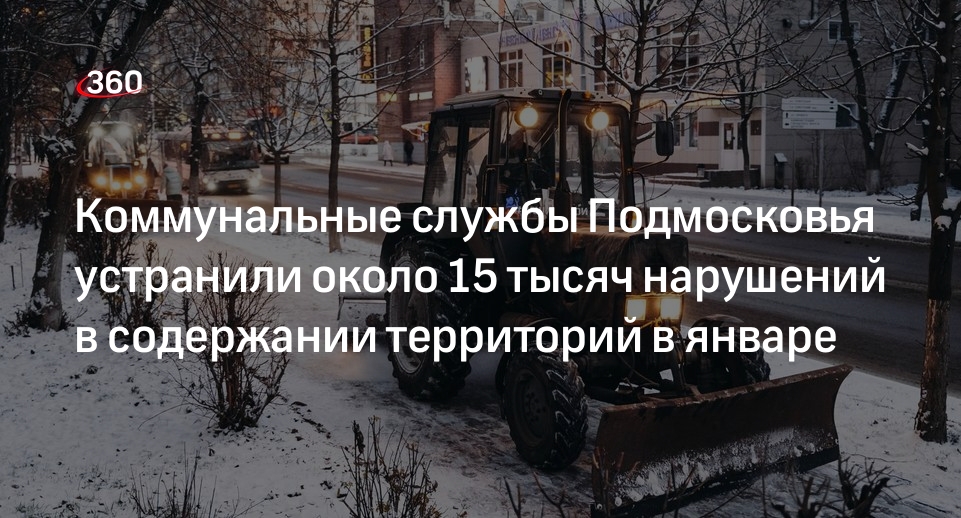 Коммунальные службы Подмосковья устранили около 15 тысяч нарушений в содержании территорий в январе