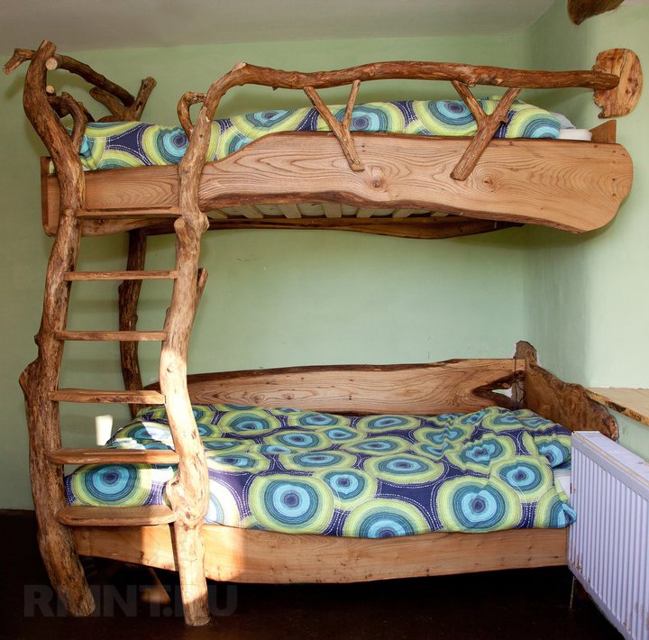 Двухъярусная кровать из дерева своими руками (77 фото)