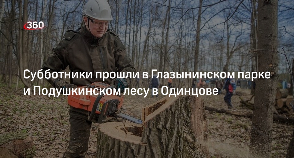 Субботники прошли в Глазынинском парке и Подушкинском лесу в Одинцове