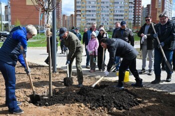 Владислав Шапша принял участие в посадке деревьев в Обнинске