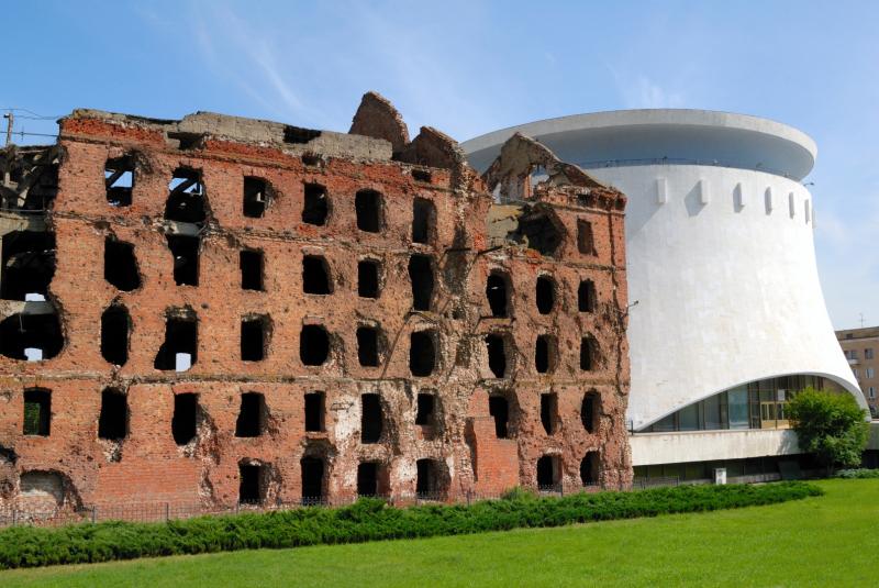 Руины мельницы в Волгограде