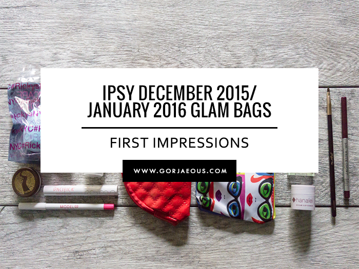 ipsy December 2015/January 2016 Glam Bags: First Impressions | SCATTERBRAIN