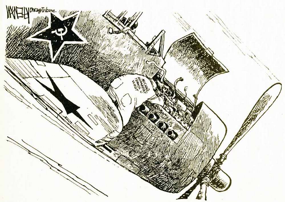 Михаил Горбачев на карикатурах западных  журналов 1985 - 1991 годов Война и мир