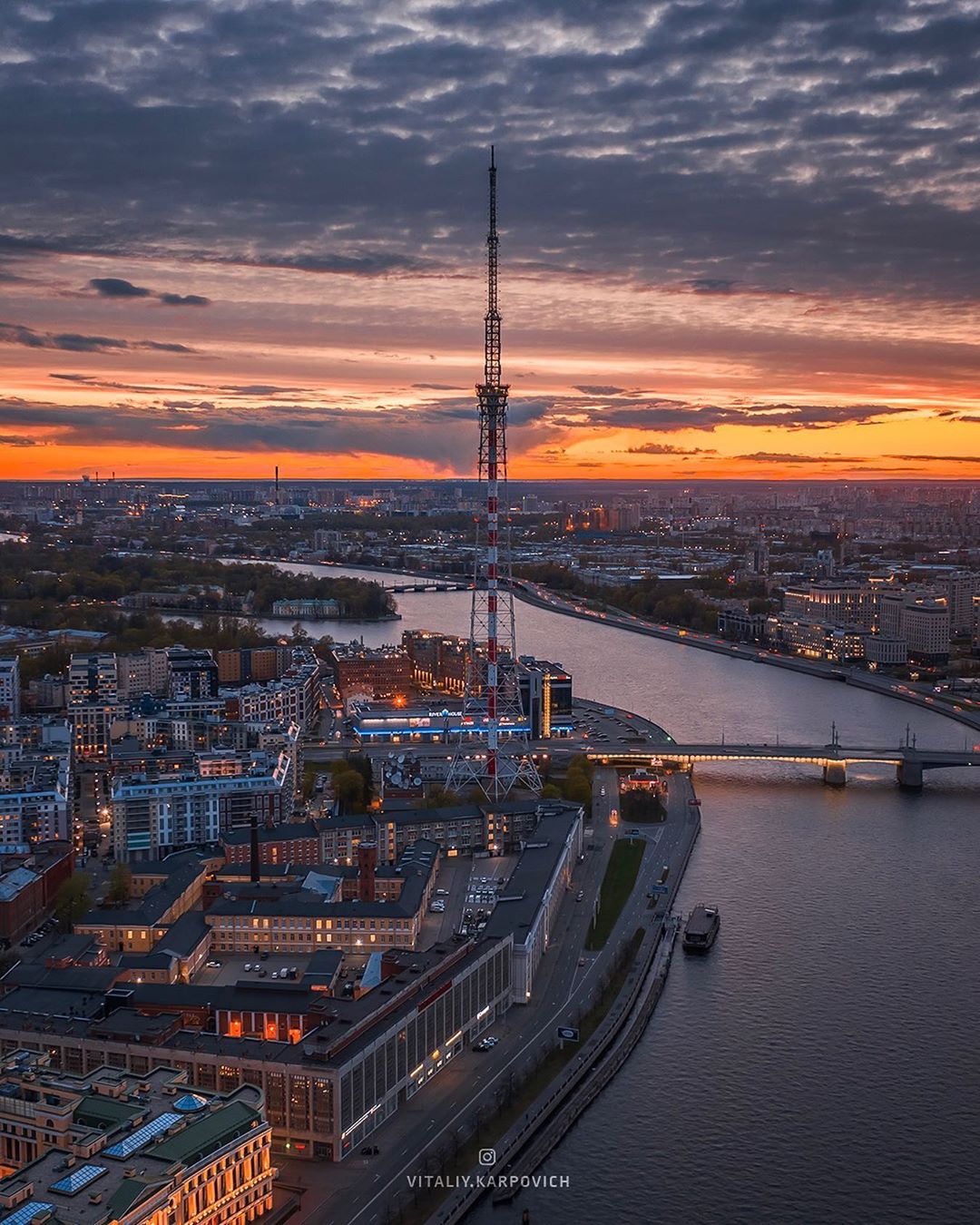 Впечатляющие городские пейзажи Виталия Карповича города,с высоты птичьего полета,тревел-фото