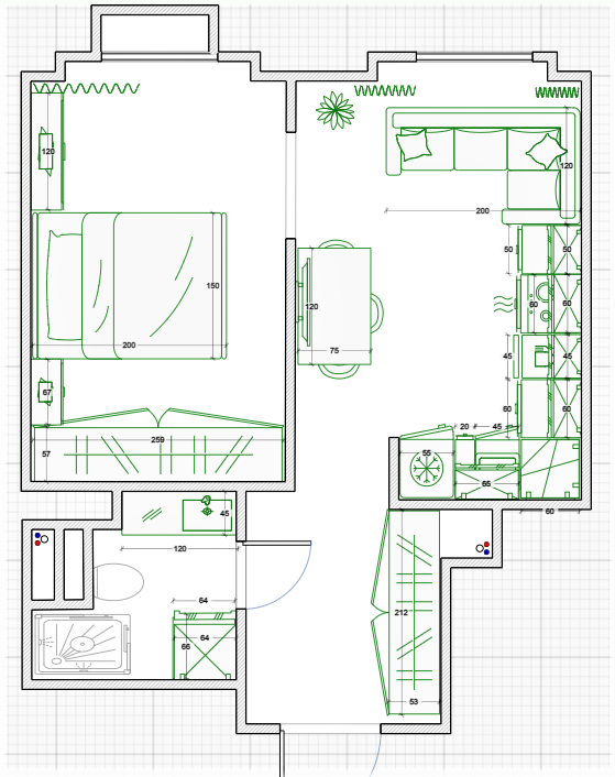 Бюджетный ремонт "однушки" площадью 33 кв. м для возрастной женщины идеи для дома,Интерьер и дизайн