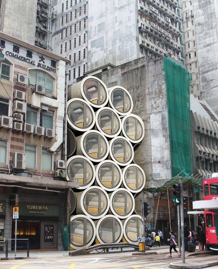 10-метровая квартира в трубе, решившая проблему жилья в Гонконге Гонконг,интерьер и дизайн,квартира,модульное жилье,технологии строительства
