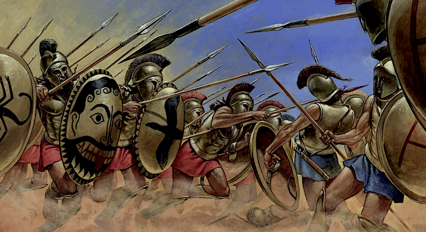 Бой греков против греков. Примерно так могло выглядеть сражение времен Пелопоннесской войны.