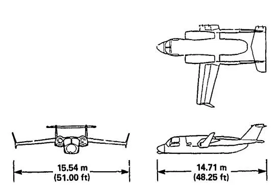 Проекции и размеры NA-431 