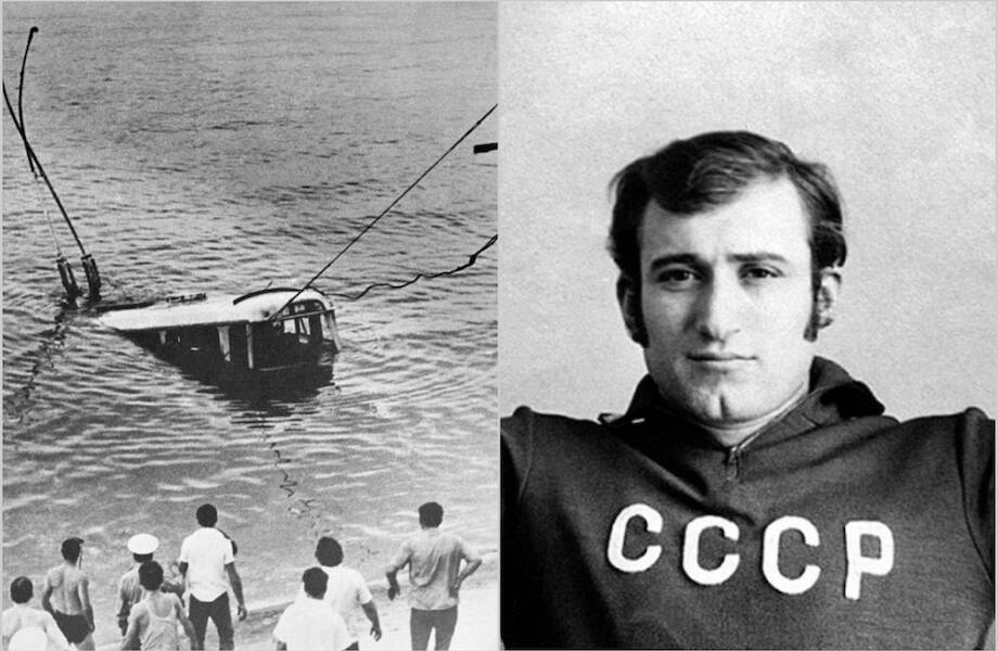 Как советский спортсмен спас людей из троллейбуса, съехавшего в водохранилище
