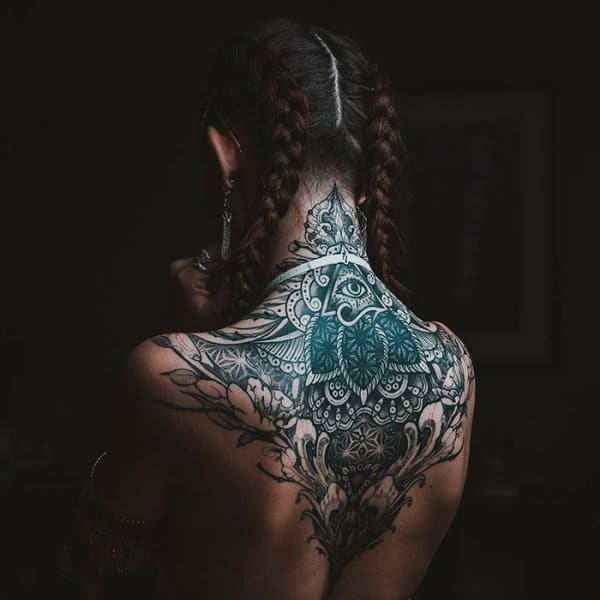 Впечатляющие татуировки на спине интерсное,искусство,татуировки