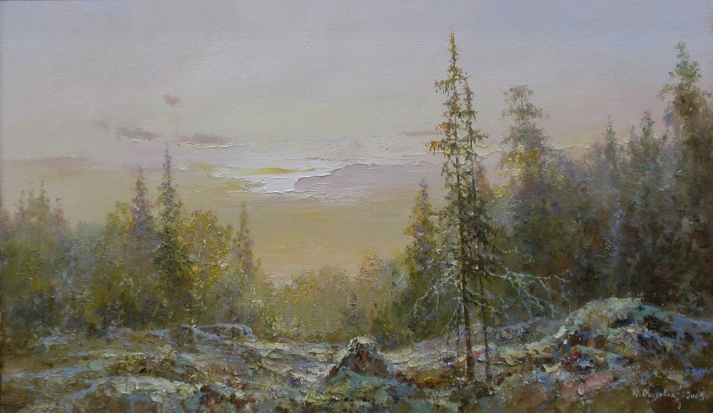 Зима в творчестве художника Юрия Обуховского