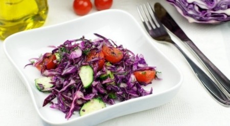 Салат из фиолетовой капуст салаты и закуски,худеем
