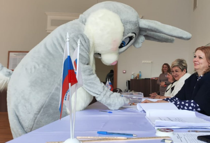 В Тульской области на избирательный участок пришел голосовать «заяц»