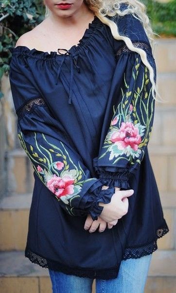 Цветочные идеи для вышивки на вашей одежде: идеи Цветочные идеи для вышивки на вашей одежде: идеи идеи для вышивки,рукоделие,своими руками,сделай сам,Цветочная вышивка