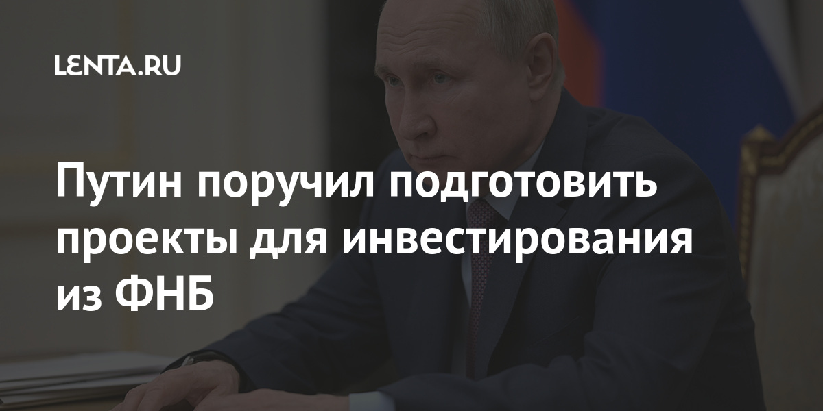 Путин поручил подготовить проекты для инвестирования из ФНБ Россия