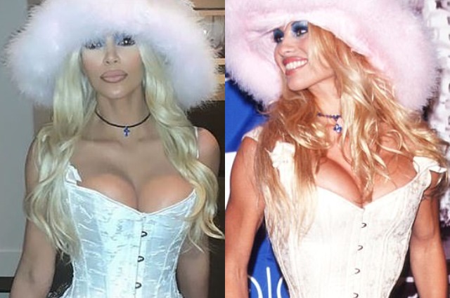 От Памелы Андерсон до Арианы Гранде: все костюмы сестер Кардашьян на Хеллоуин