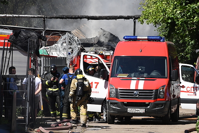 Пожар около ГМИИ им. Пушкина в Москве: Пожарный пострадал в огне в усадьбе Лопухиных