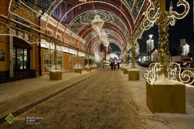 Новогодняя иллюминация на Новой площади