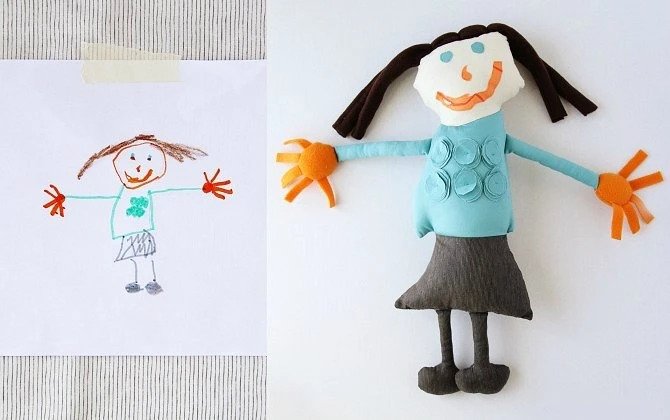 Как сшить игрушки по детским рисункам: 3 мастер-класса