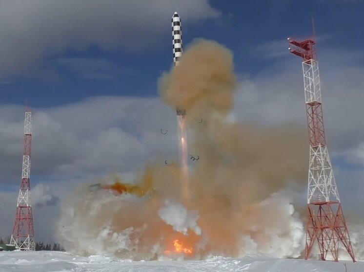     Испытания ракетного комплекса "Сармат". Фото: кадр видео Минобороны России.